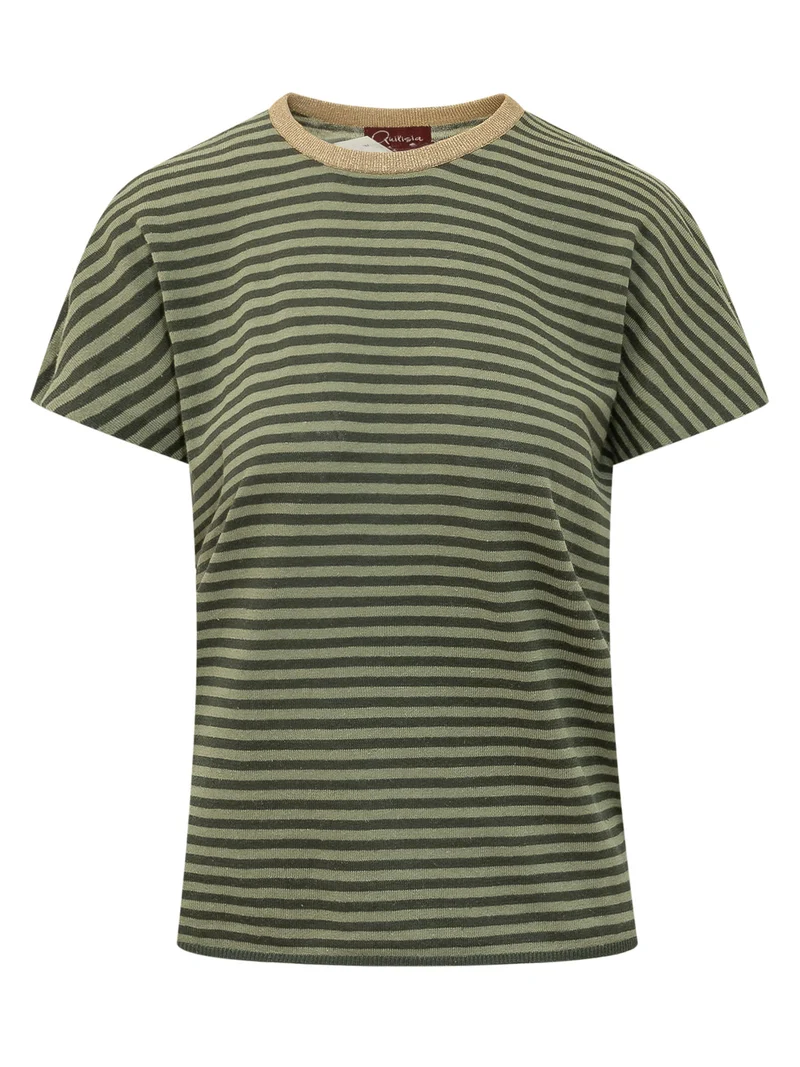 T-shirt Girocollo a Righe