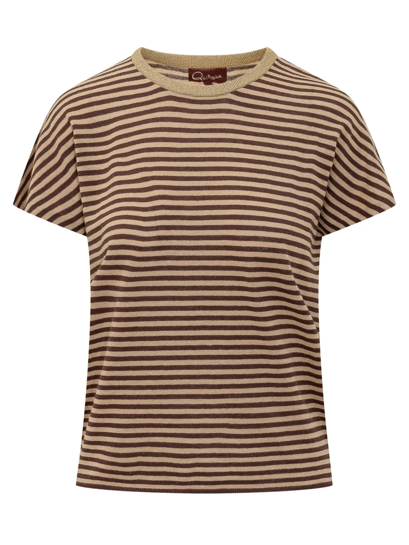 T-shirt Girocollo a Righe