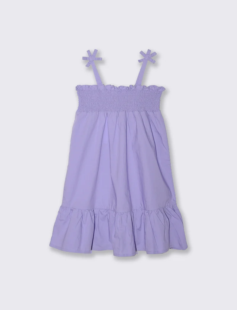 Abito con spalline e volant eleganti - Lilla