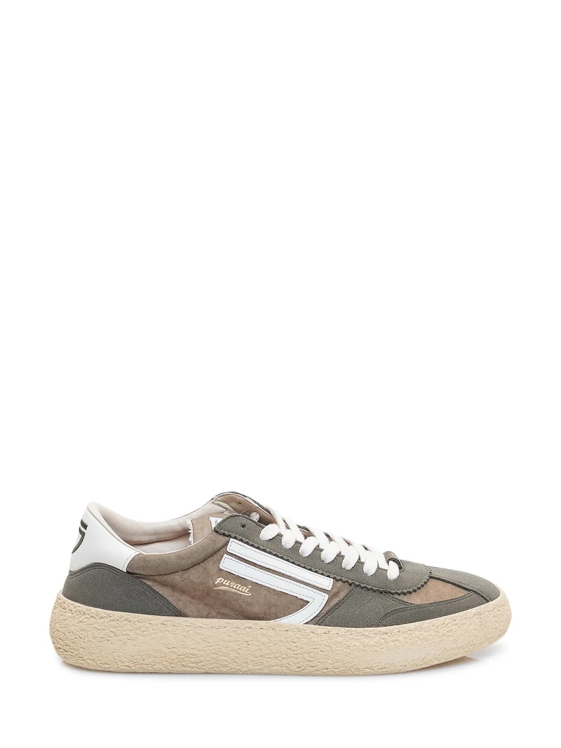 Sneakers Basse con Lacci e Inserti a Contrasto