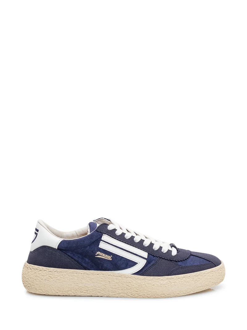 Sneakers Basse con Lacci e Inserti a Contrasto