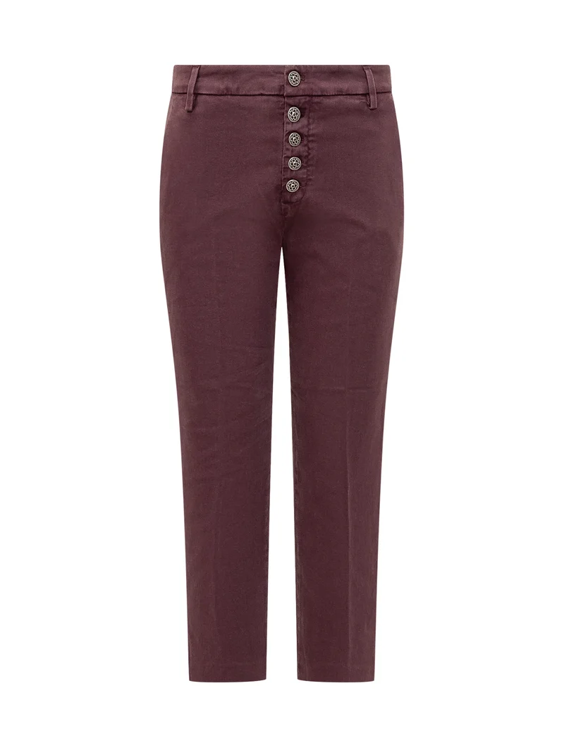Pantalone Dondup stretch color vinaccia
