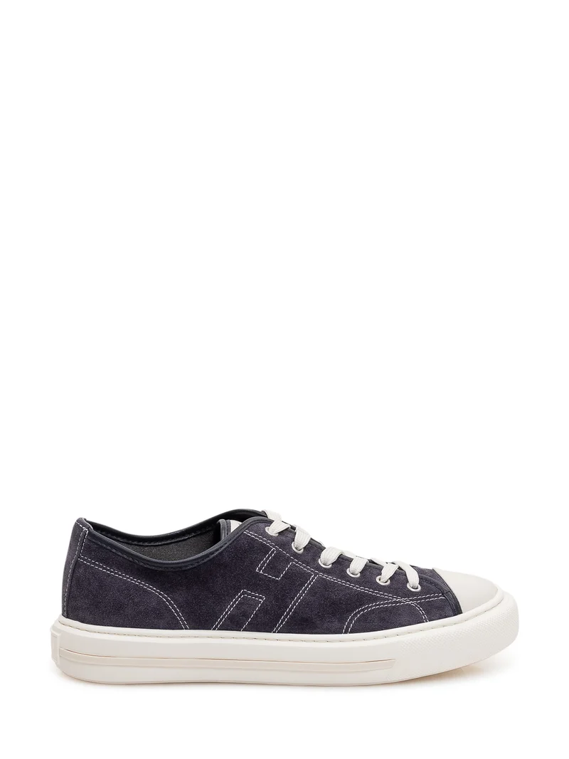 Sneakers H691 in Suede con Cuciture a Vista