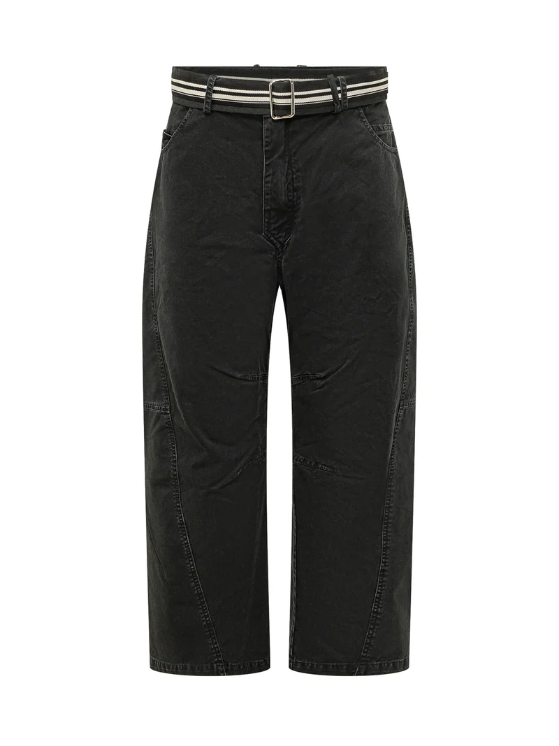 Pantaloni con Cintura e Cuciture Strutturate