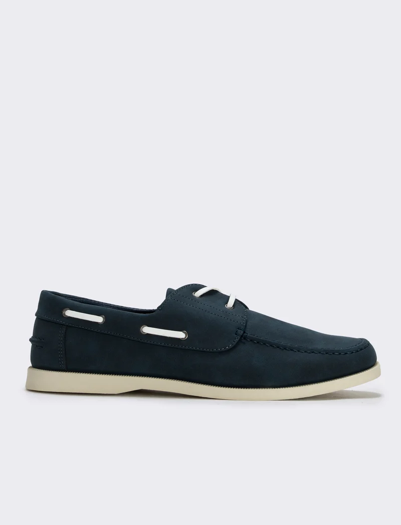 Scarpa da Barca Uomo in Poliuretano - Blu
