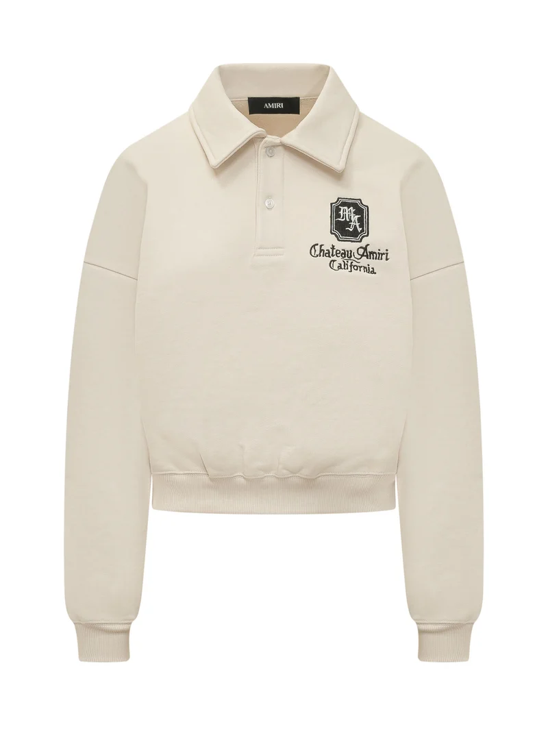 Chateau Polo Sweater con Ricamo Frontale