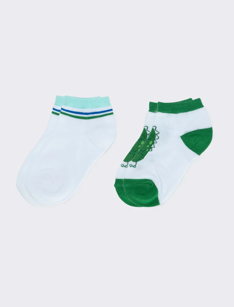 Calzini bipack con dinosauri per bambini - Verde