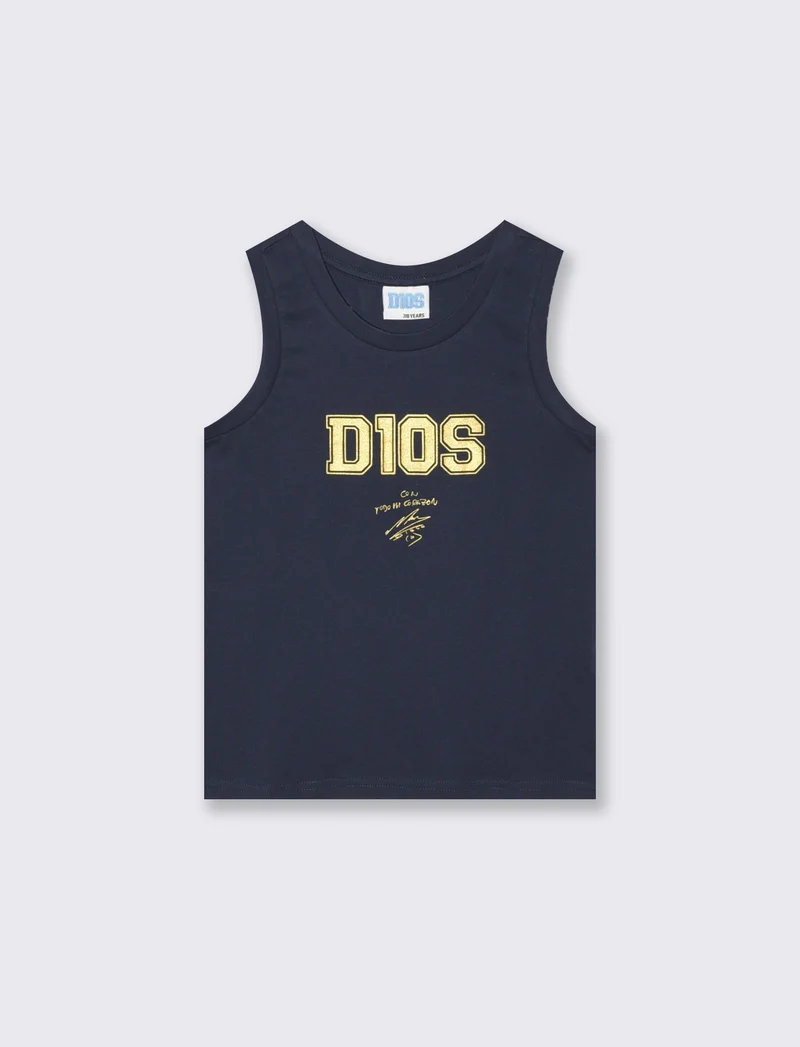 Canotta D10S in jersey di cotone - Blu