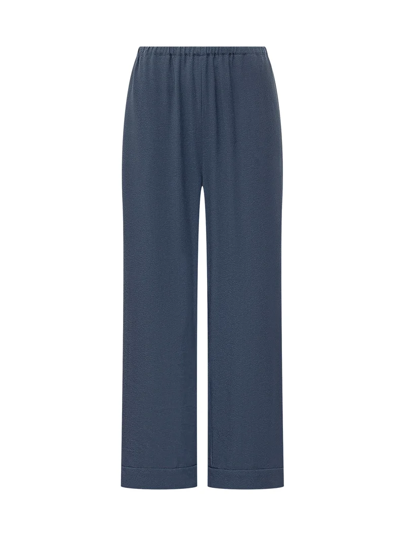 Pantaloni con Vita Elastica e Gamba Dritta