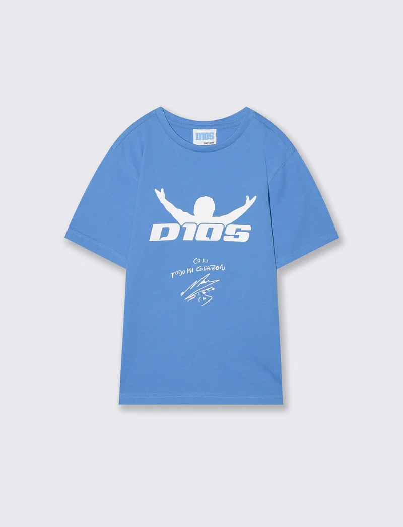 T-shirt D10S mezza manica in jersey - Azzurro