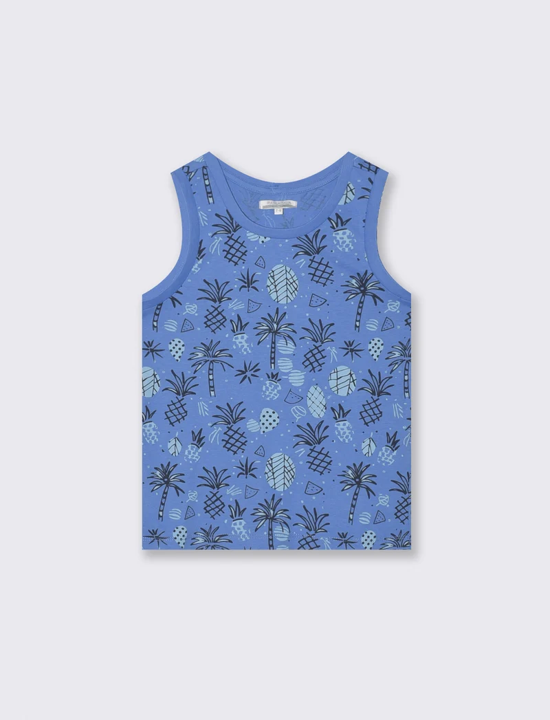 Canotta in cotone - Azzurro