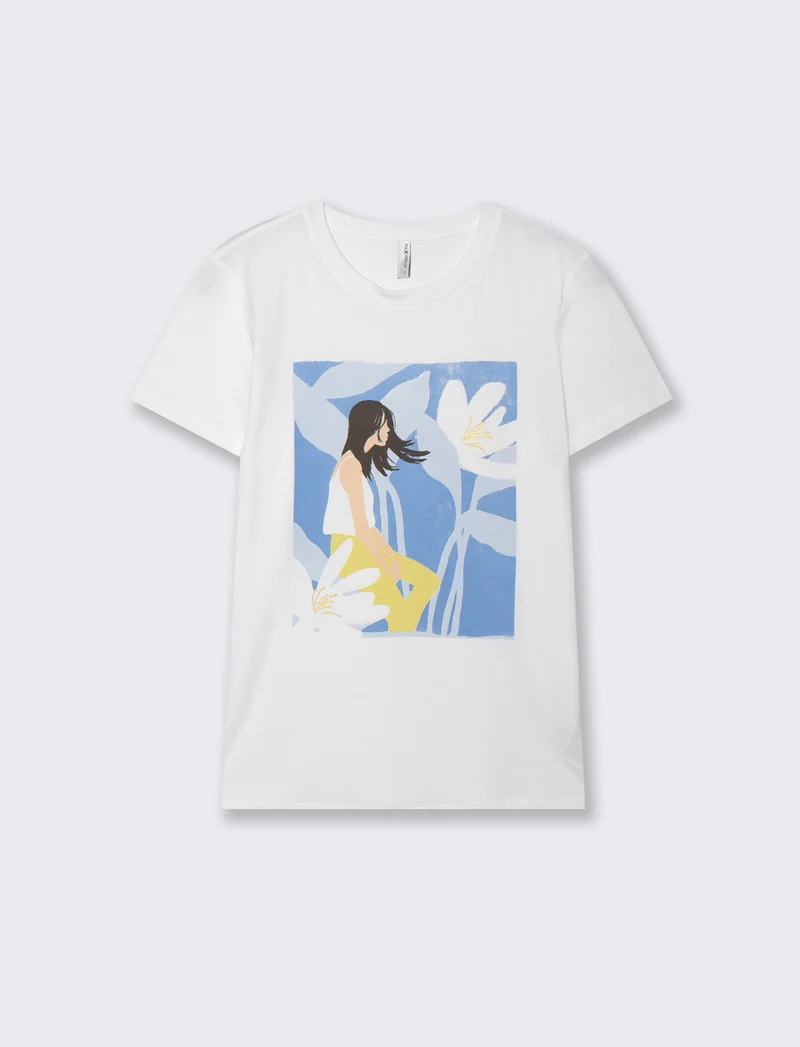 T-Shirt Manica Corta con Stampa - var 1