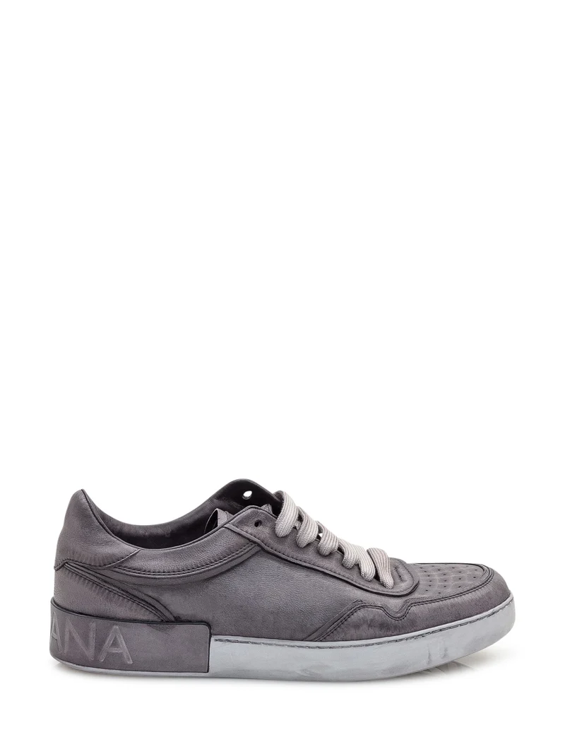 Dolce & Gabbana Sneakers Vit Beck in Pelle Grigia