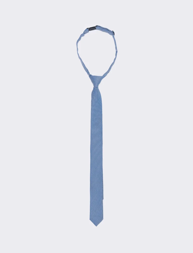 Cravatta nodo 4cm per bambini - Denim
