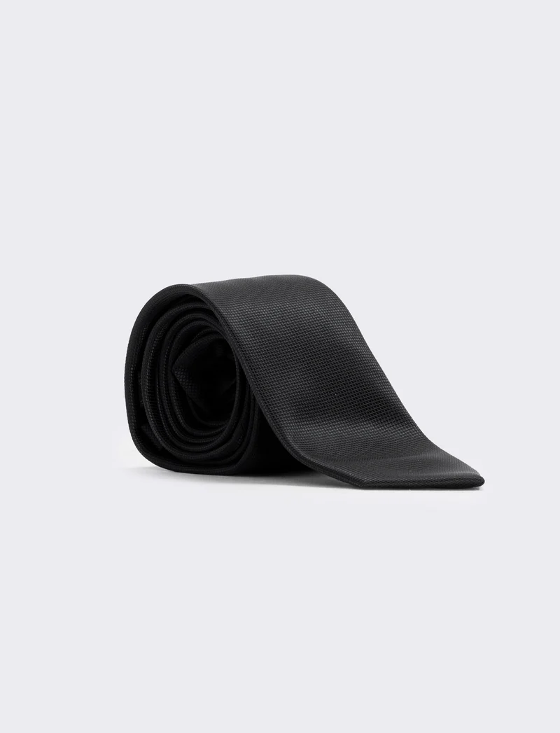 Cravatta diamantina 7cm per uomo - Nero