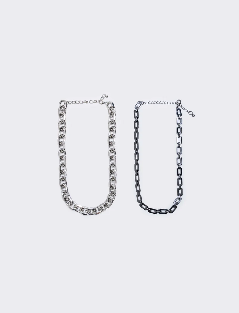 Collane varie con catene eleganti - canna di fucile