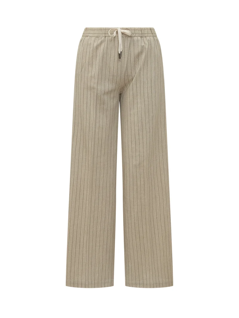Pantalone Gessato a Vita Alta