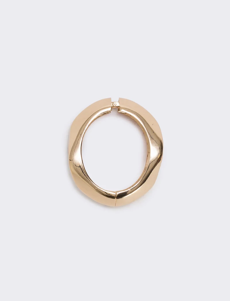 Bracciale rigido doppio martellato - Oro