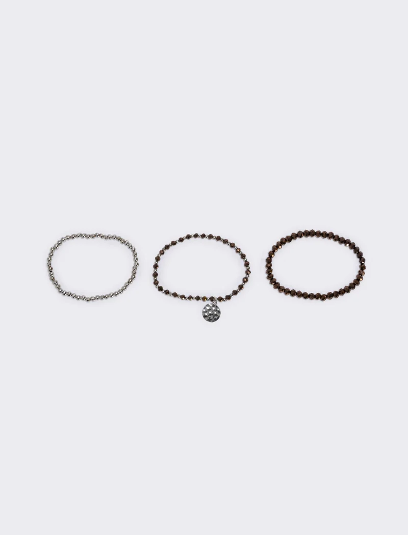 Bracciale tre fili con medaglina - Bronzo