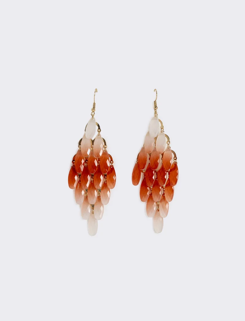 Orecchini pendenti degradè - Arancio