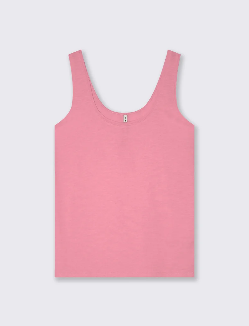 Top Basico in Cotone - Rosa big bubble