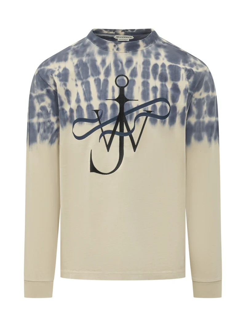 Maglia a Maniche Lunghe con Stampa Anchor Ribbon