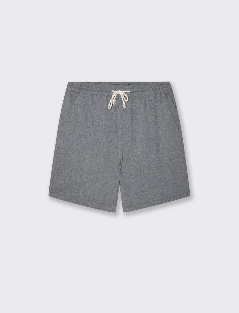 Bermuda Jogger in Tessuto Goffrato - Blu