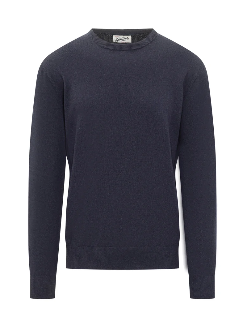 Maglione Saint Barth Blu Girocollo