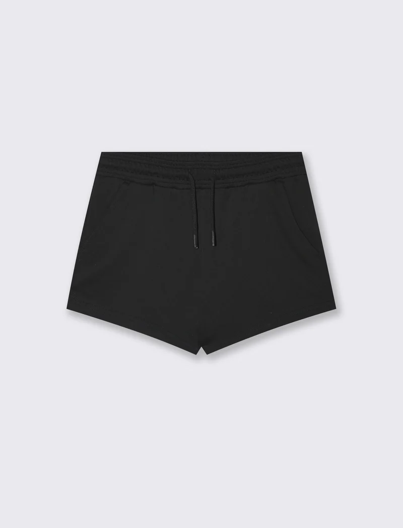 Short estivo in french terry per bambina - Nero