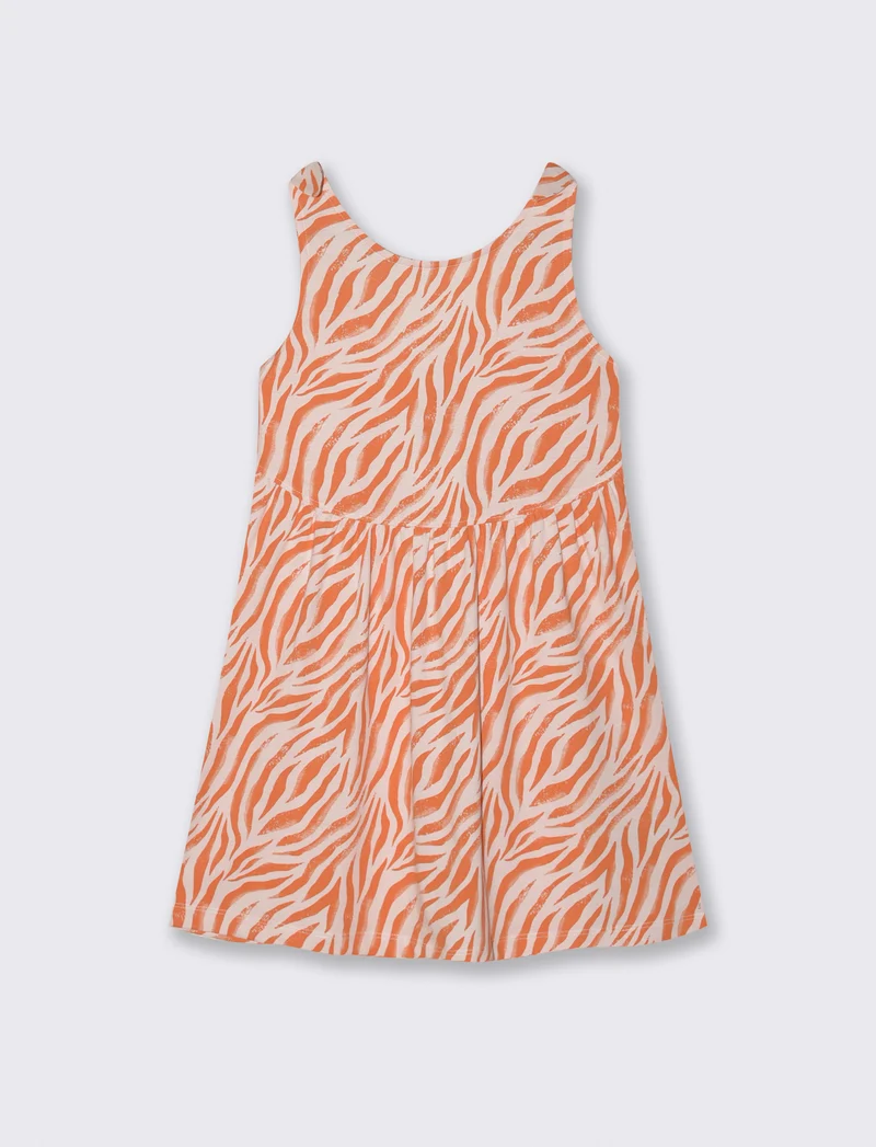 Abito estivo con fiocchi alle spalle - Arancione