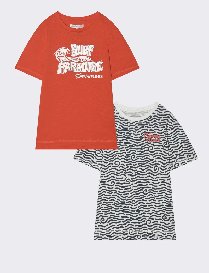 T-shirt 2Pack con stampa e vestibilità regular - Aragosta