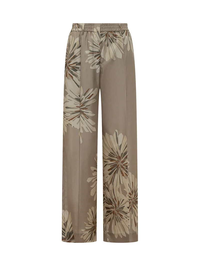 Pantalone Ampio con Stampa Floreale