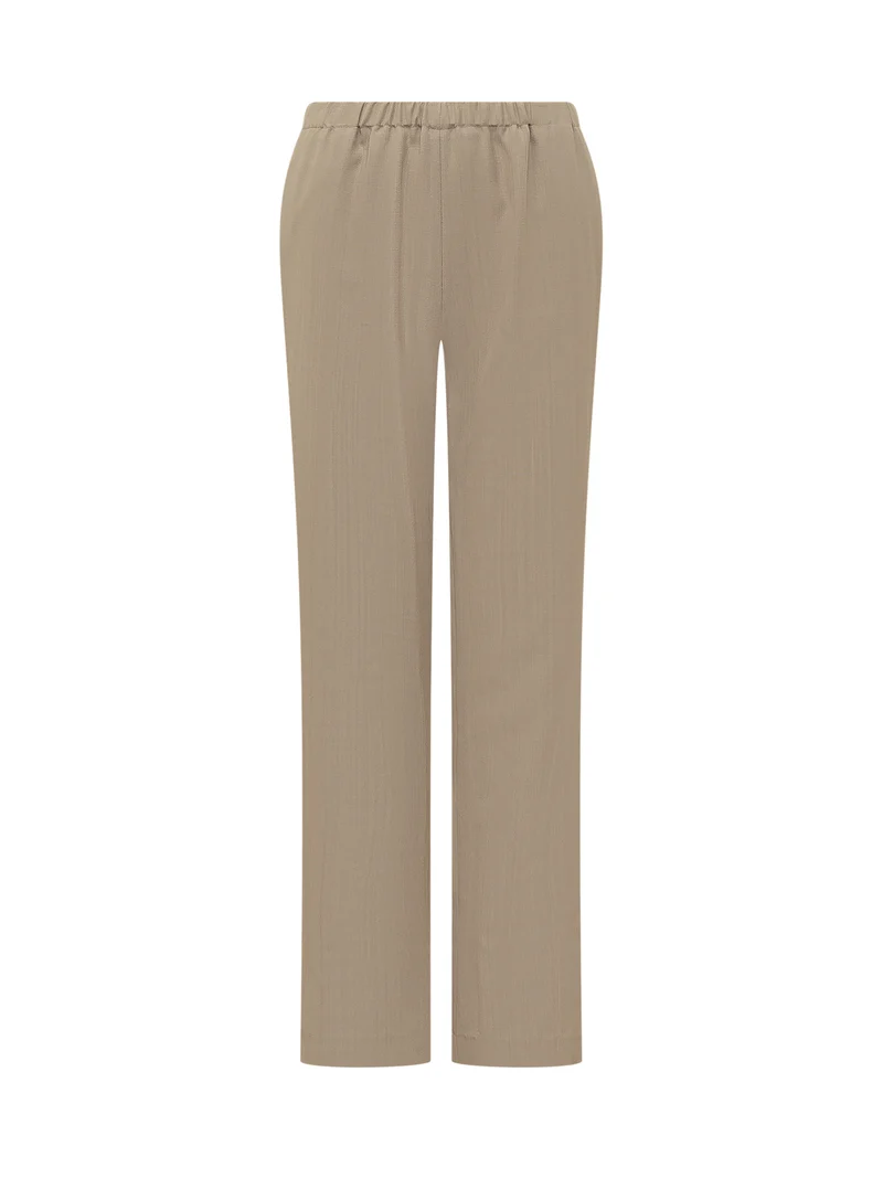 Pantaloni a Gamba Dritta con Fascia Elastica