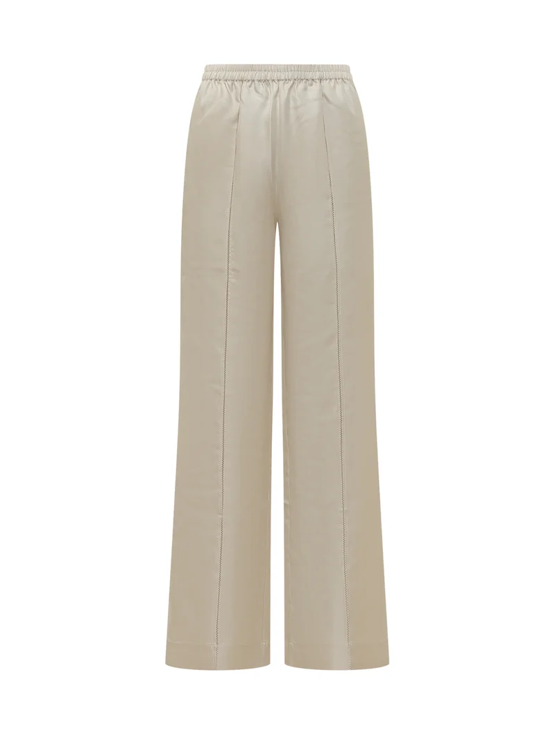 Pantaloni con Fascia Elastica in Vita