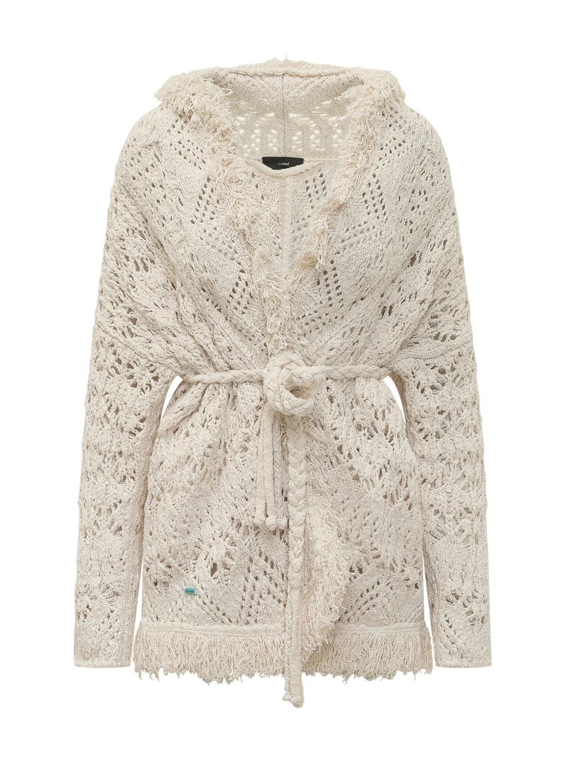 Cardigan Lagoon Romance con Cintura e Lavorazione Traforata