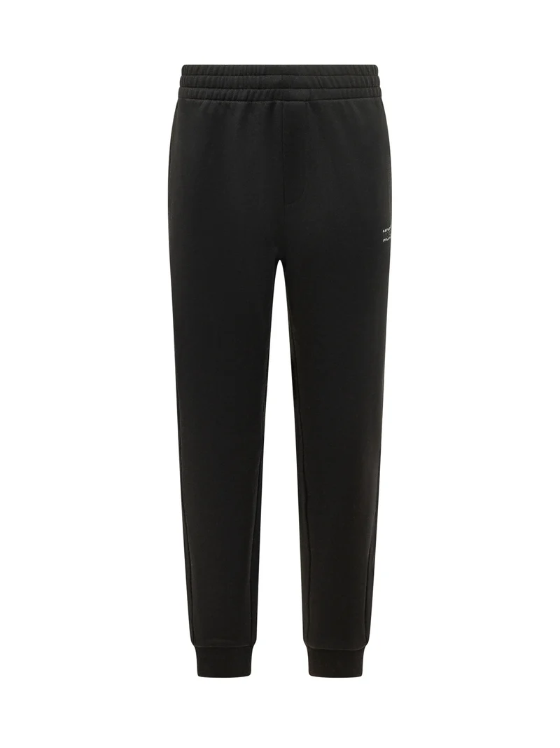 Pantaloni jogging in cotone felpato