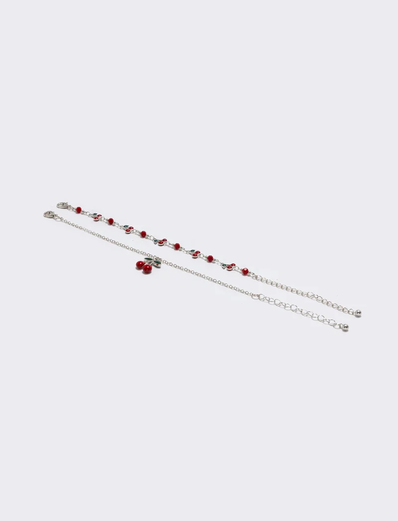 Bracciali Ciliegie: Set 2 Pz - Argento
