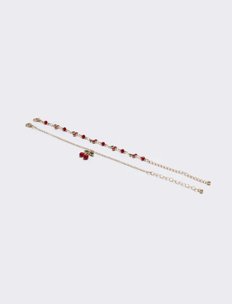 Bracciali Ciliegie: Set 2 Pz - Oro