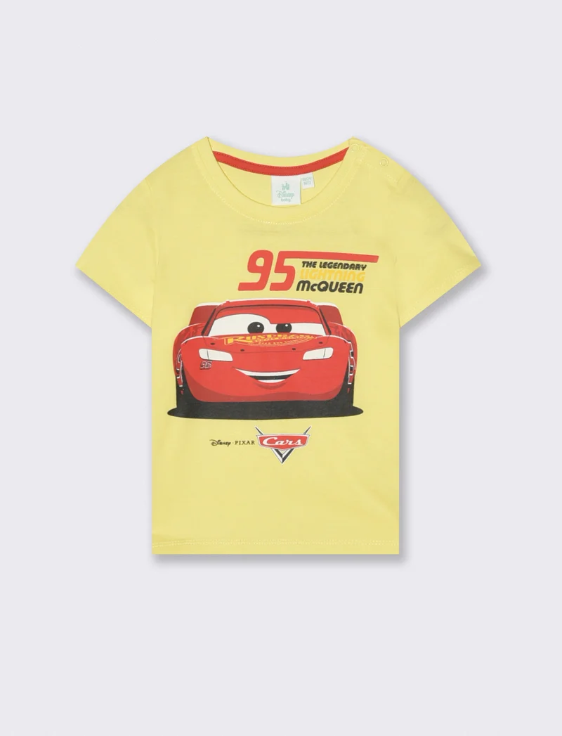 Maglietta Cars manica corta e trendy - Giallo