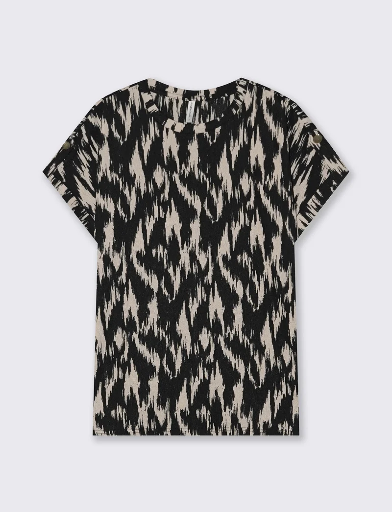 T-Shirt Basica Manica Corto con Spacchetti - var 1