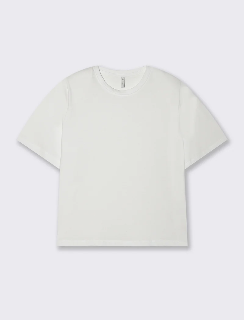 T-Shirt Basica con Spalline - Bianco