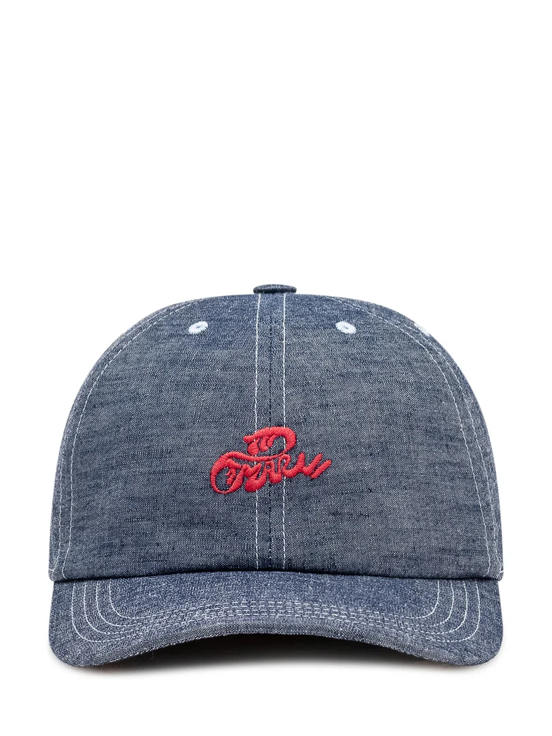 Cappello Baseball In Denim Con Ricamo