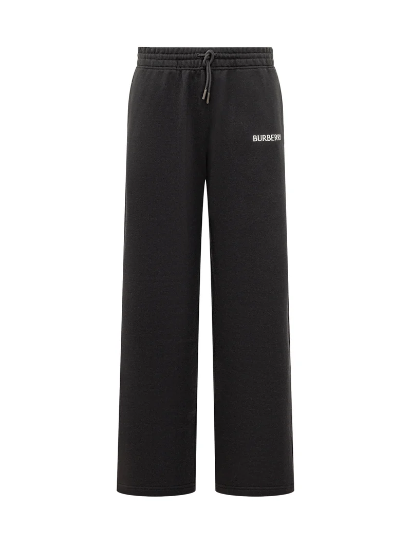 Pantaloni Ampi con Ricamo Logo