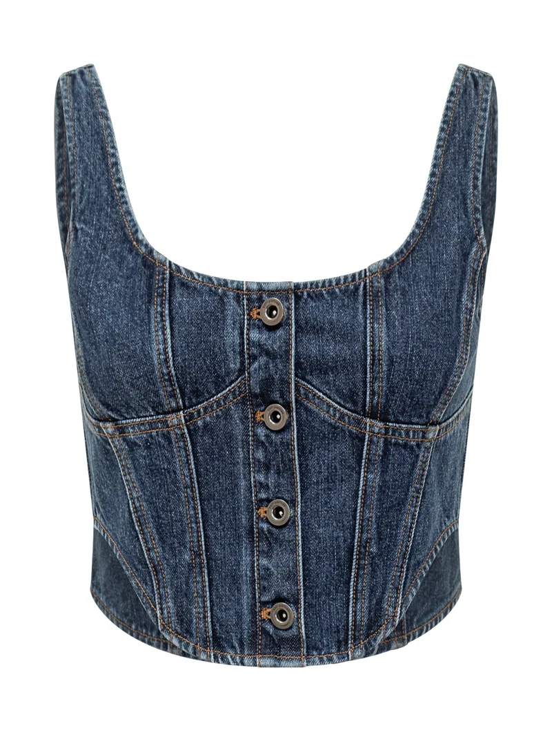 Denim Corset Top
