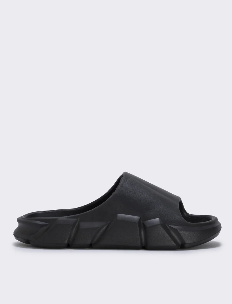 Ciabatta da uomo in gomma EVA, 2 colori - Nero