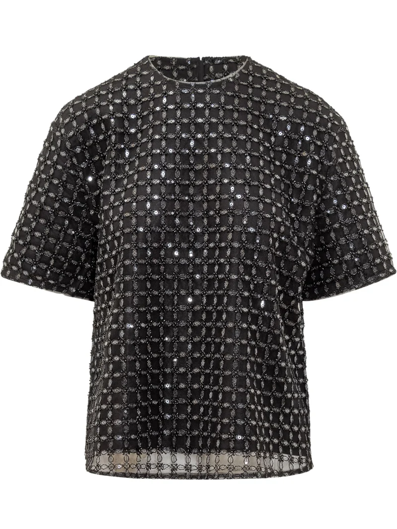 Top Oversize con Perline