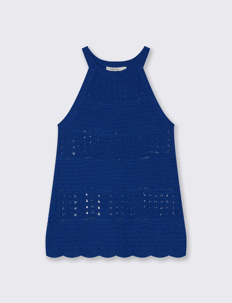 Top Crochet con Fondo a Onde Elegante - Royal