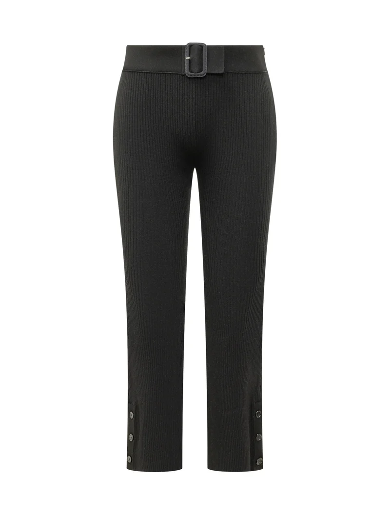 Pantaloni Capri In Maglia Con Fibbia