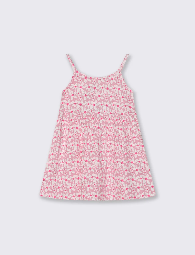Vestitino a bretelline in cotone fresco - Rosa