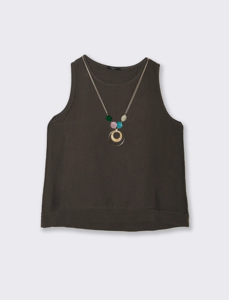 Top con collana - Moro